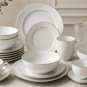 Zastawa stołowa porcelana biała